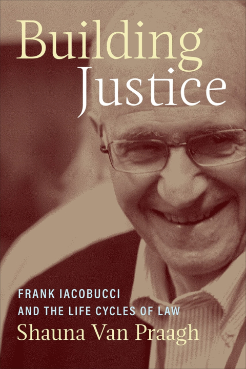 Book cover with blurred image of Frank Iacobucci smilling