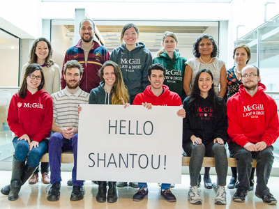 Students and professors who will be going to Shantou University in May