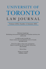 Cover of University of Toronto Law Journal in gray and blue