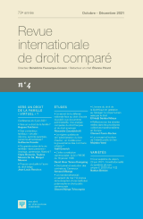 Affiche revue internationale de droit comparé
