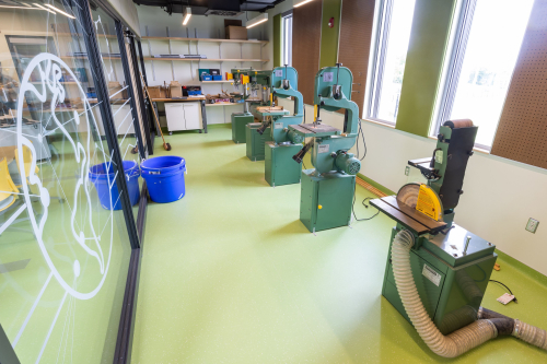 Mechanical equipment in EDUC 358/361.