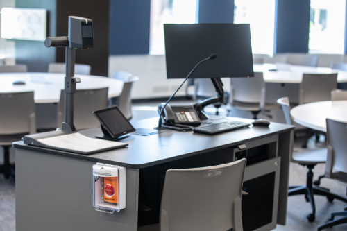 Photograph of a classroom in McIntyre 325