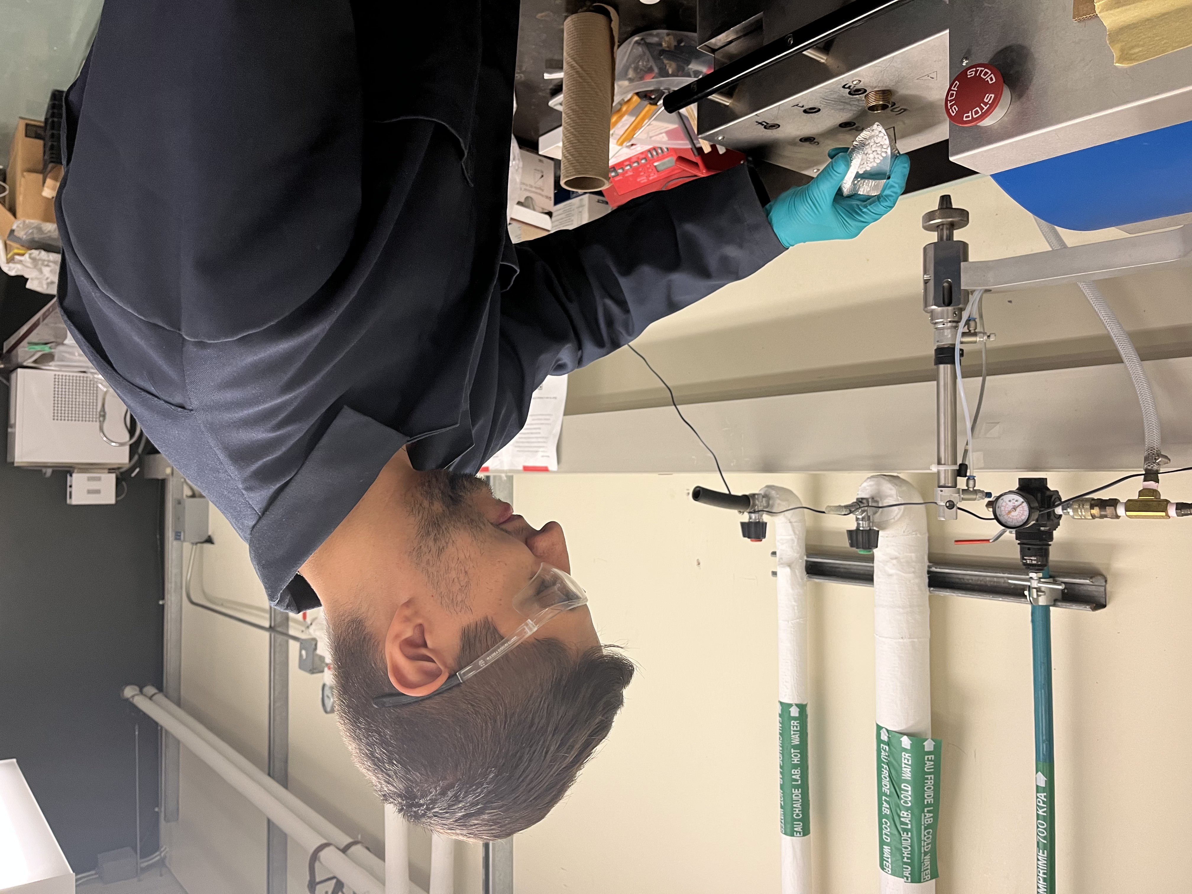 Student working in the lab