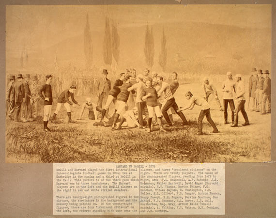 Notman composite McGill-Harvard football game