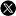 Circular black X logo