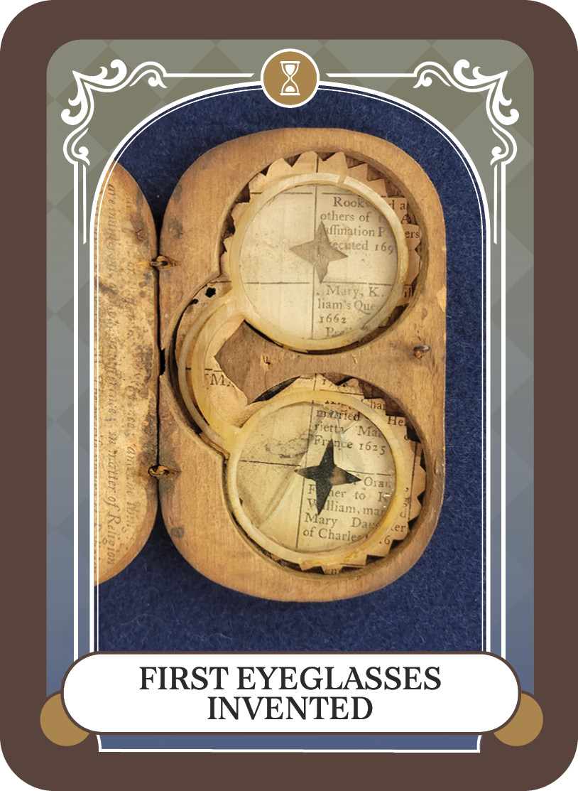 early eyeglasses in case - first eyeglasses invented