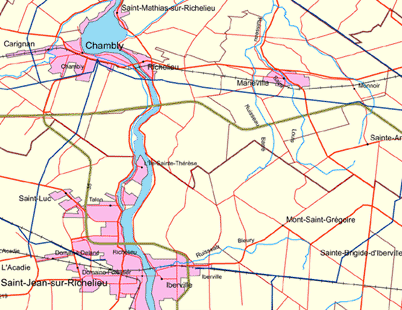 Map created from BDTA (vector) database