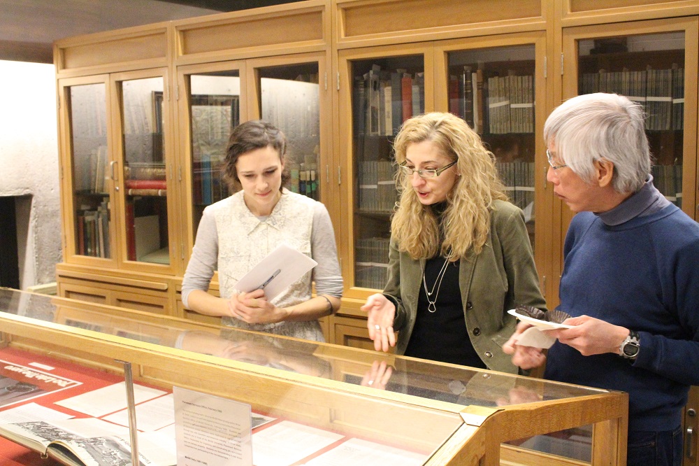 Archivist Lori Podolski curated the display.