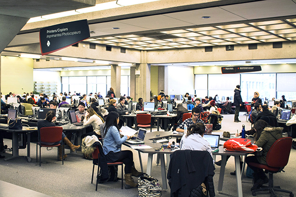 Study area on McLennan main floor, M1