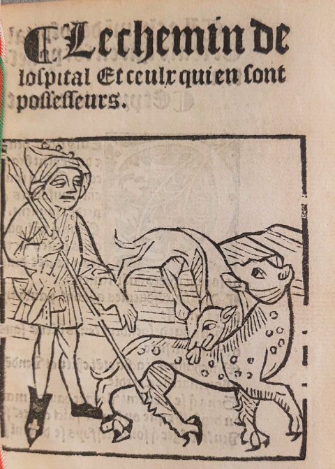  Woodcut from Chemin de l'hôpital