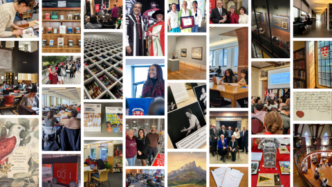 grid featuring pictures of people, services, spaces at McGill Libraries