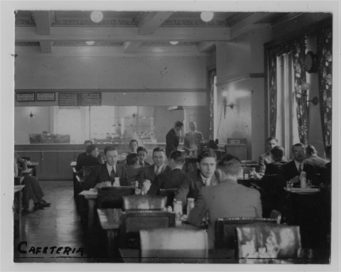 Photo: Students dining in McGill union cafeteria, [1931] Photographer: Gilbert Sherman McGill University Archives #PU038138