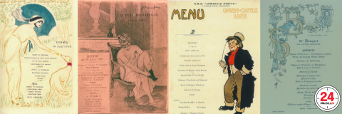 Four archival menus.