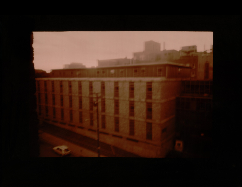 sepia toned urban cityscape