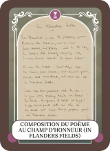 Composition du poème Au champ d’honneur (In Flanders Fields)