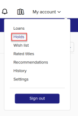 How to locate your Holds page