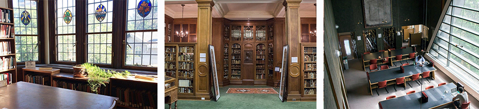 Three photos of Library branches.