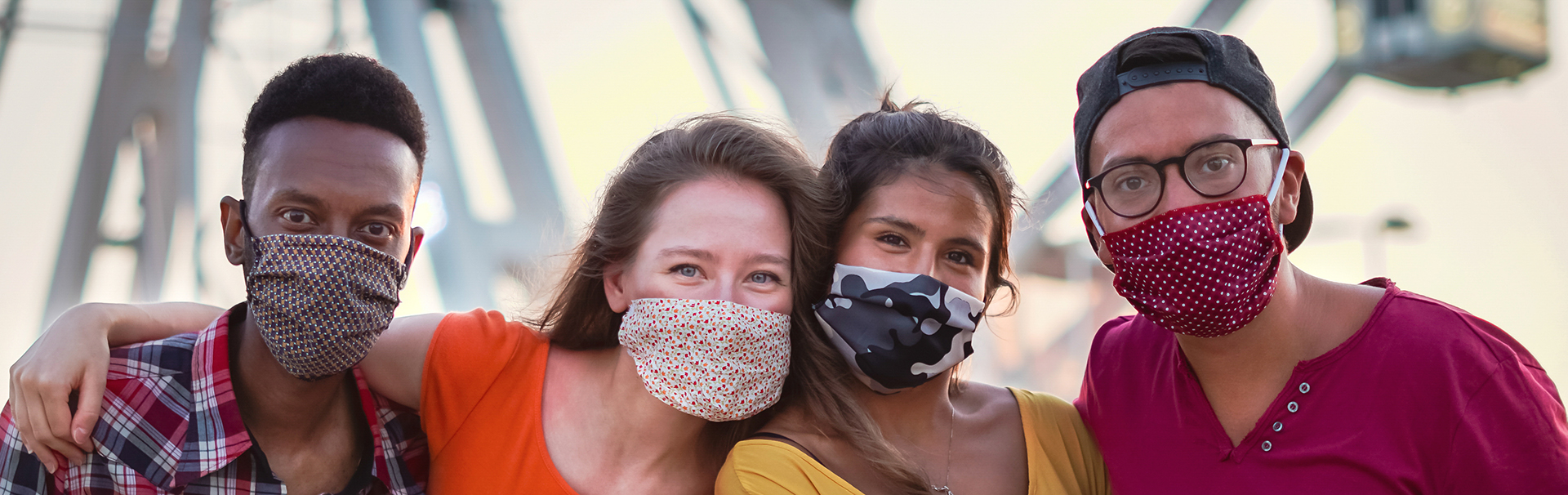youth wearing masks