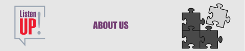 ListenUP! logo with icon of puzzle pieces