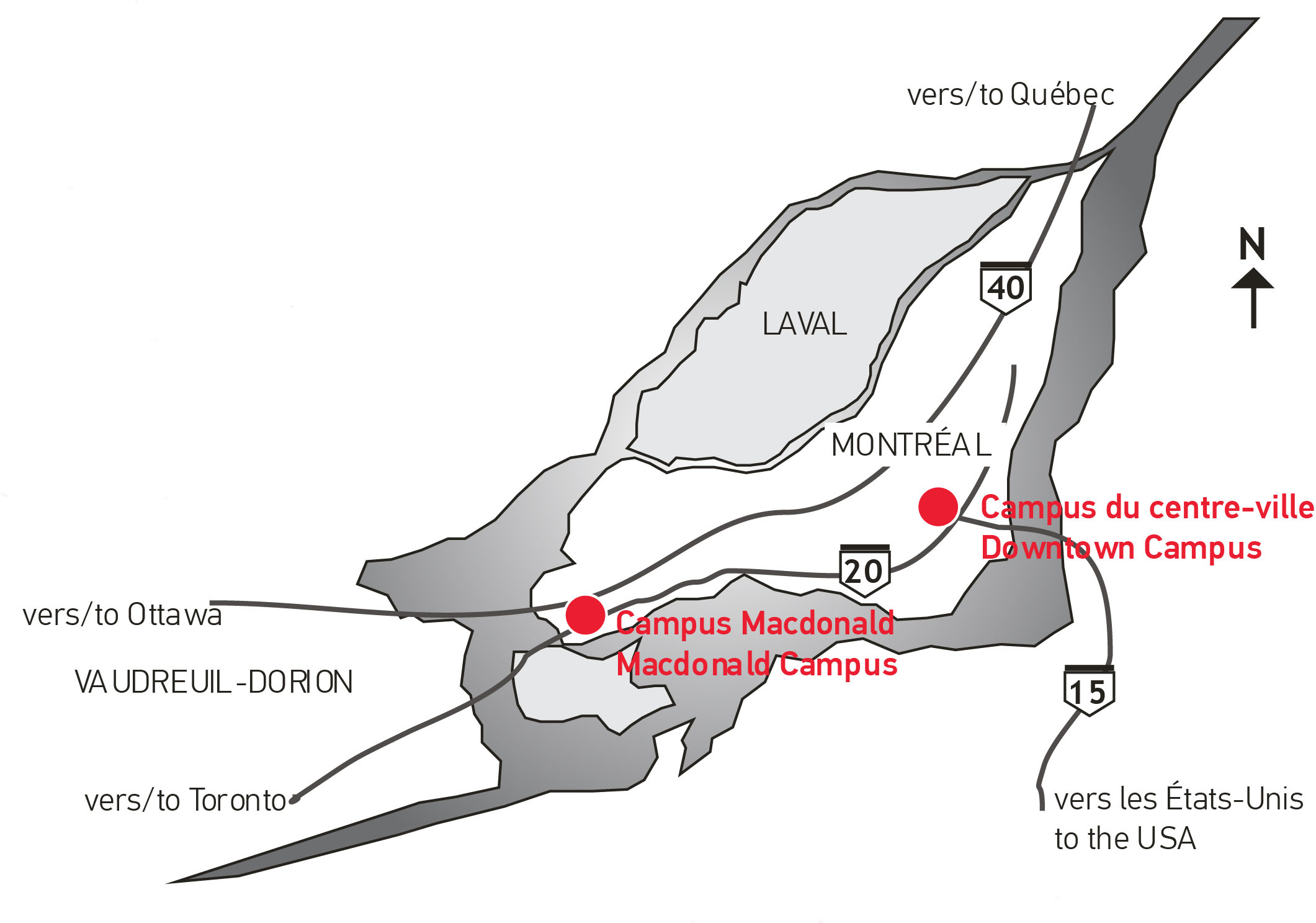 Map of the Island of Montreal