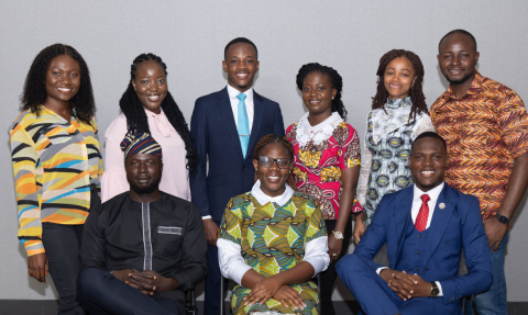 A group of Mastercard Foundation Scholars