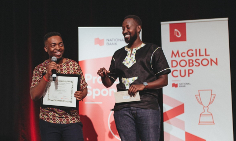 Two Mastercard Foundation Scholars compete at the Dobson Cup Competition