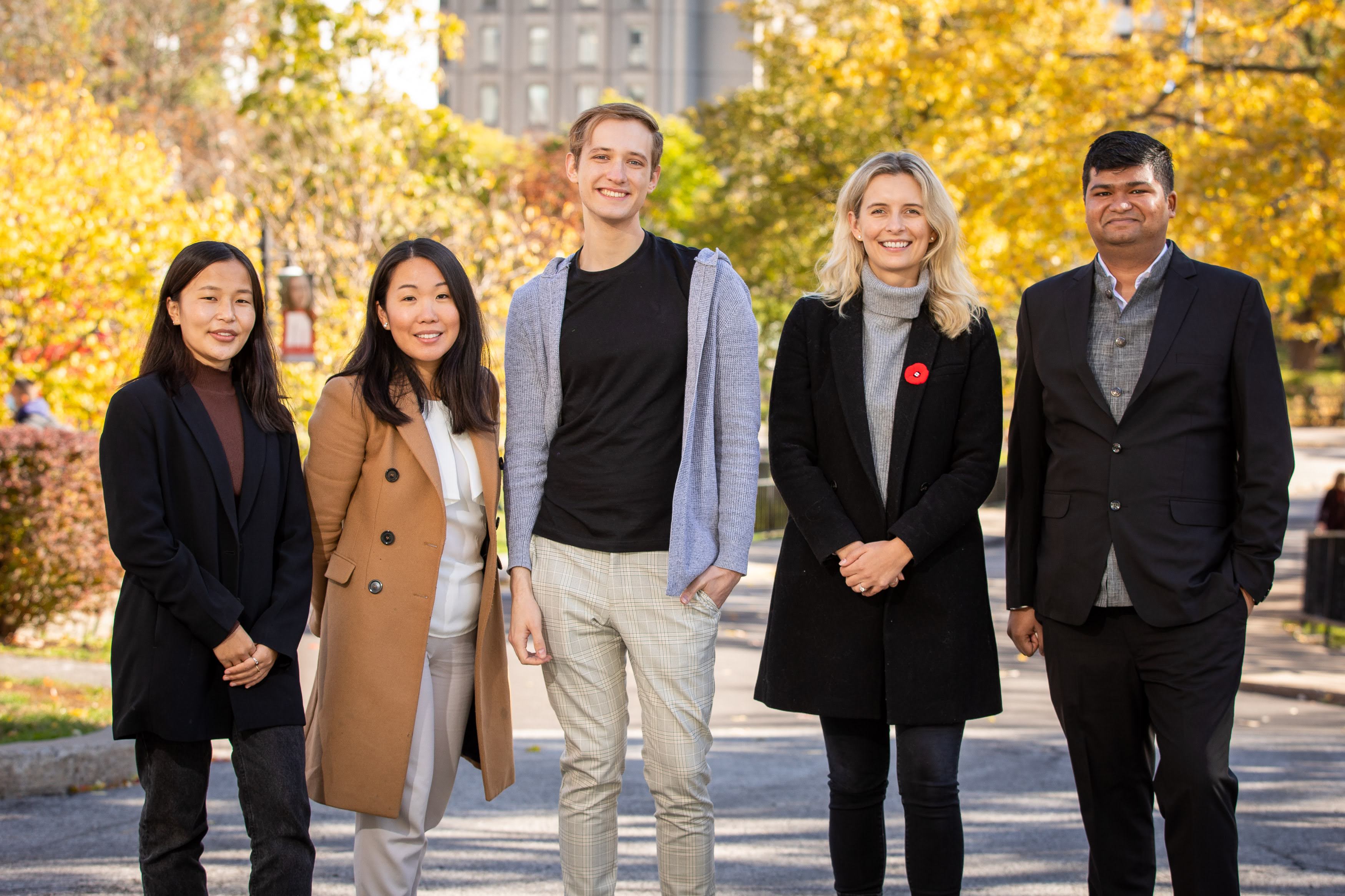 MPP candidates Tenzin Dasel, Michelle Hui, Jason Kreutz, Phaedra de Saint-Rome, and Naveen Kanwadia