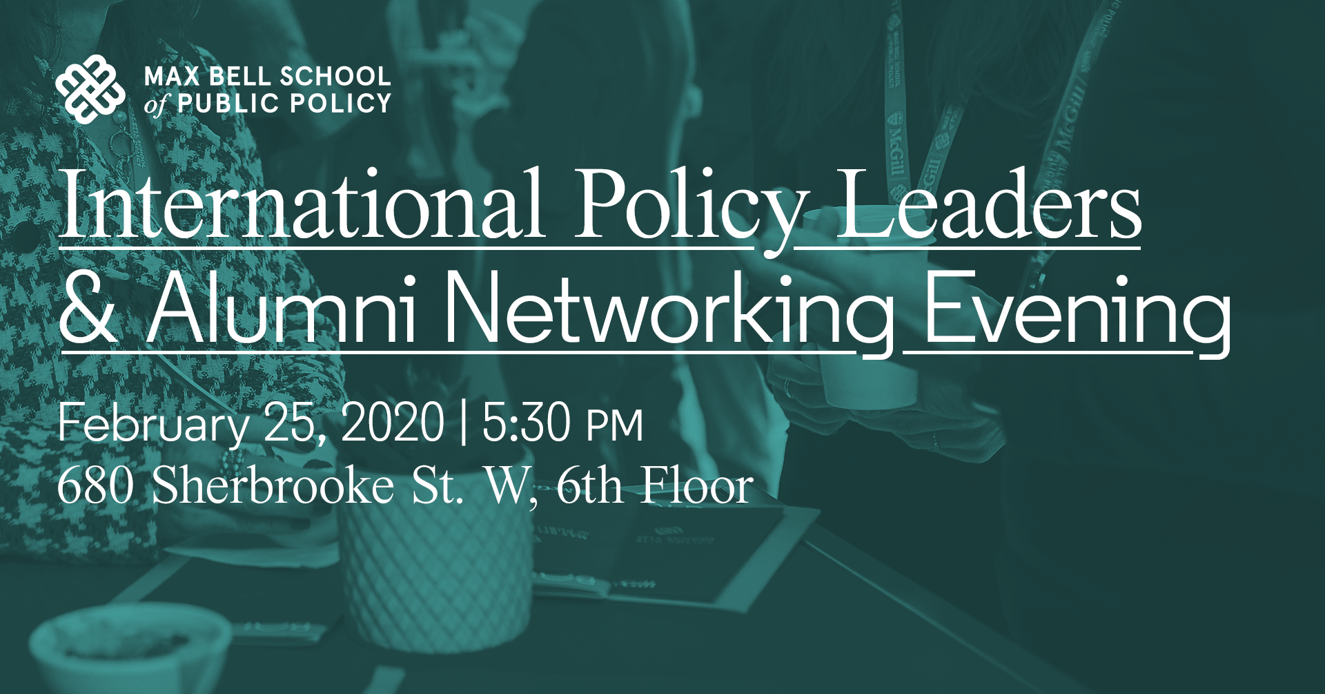 International Policy Leaders and Alumni Networking Evening banner