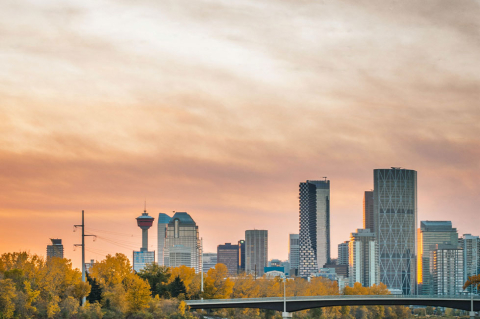 The skyline of Calgary