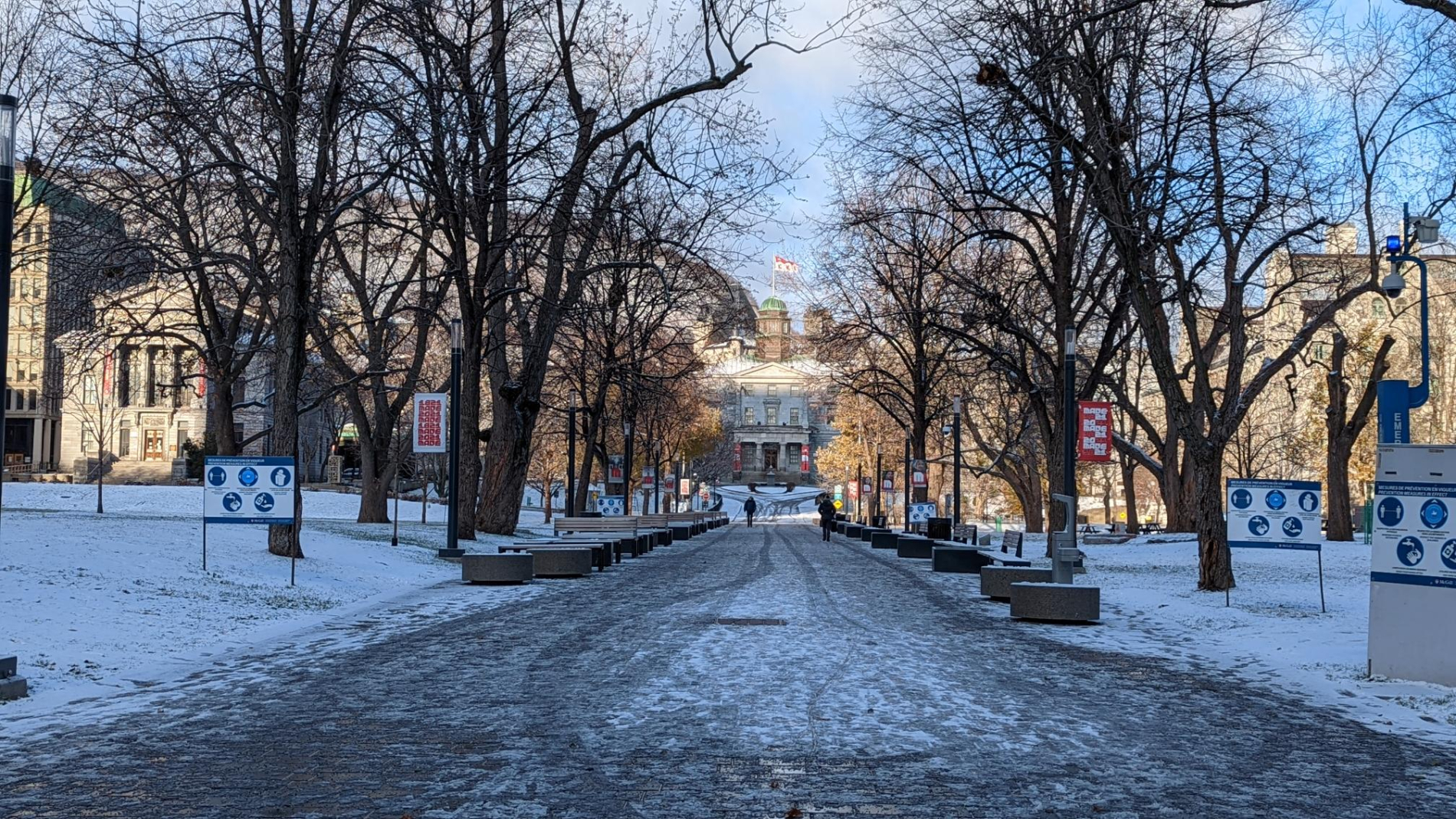 McGill's downtown campus in December 2021