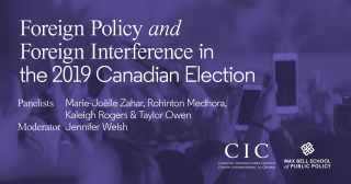 Foreign Policy and Foreign Interference in the 2019 Canadian Election poster
