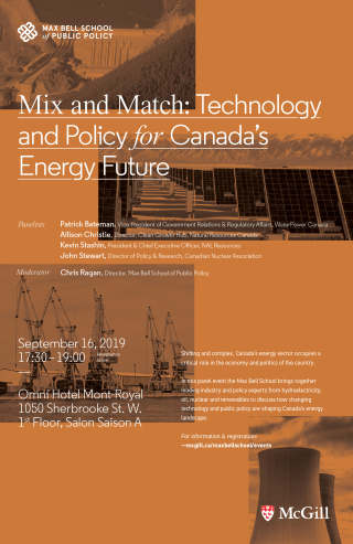 Mix and Match: Technology and Policy for Canada’s Energy Future poster