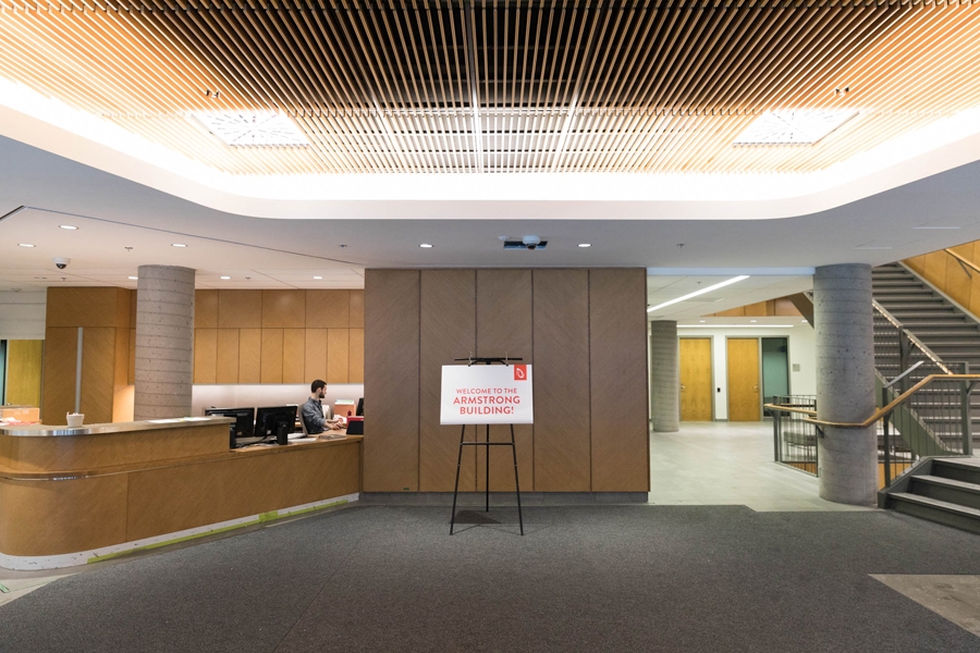 Main reception area of the new Masters &amp; MBA home.