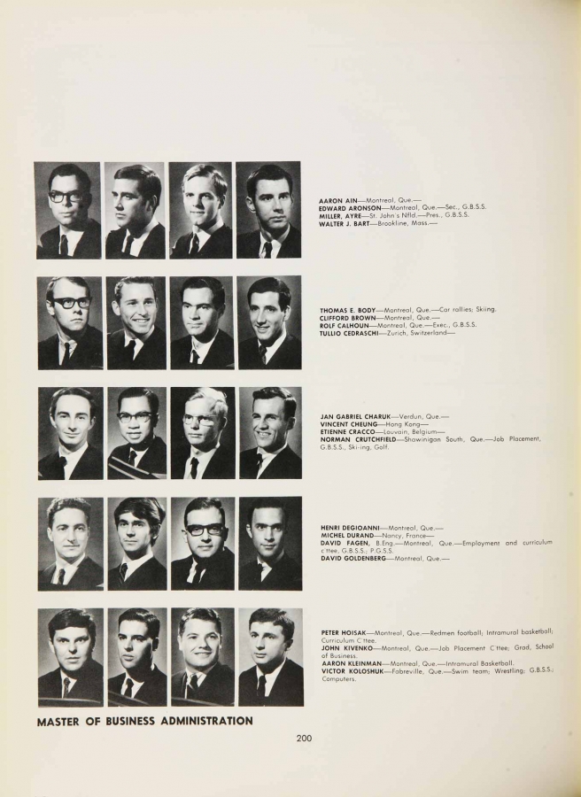 MBA Class of 1968 Yearbook 1