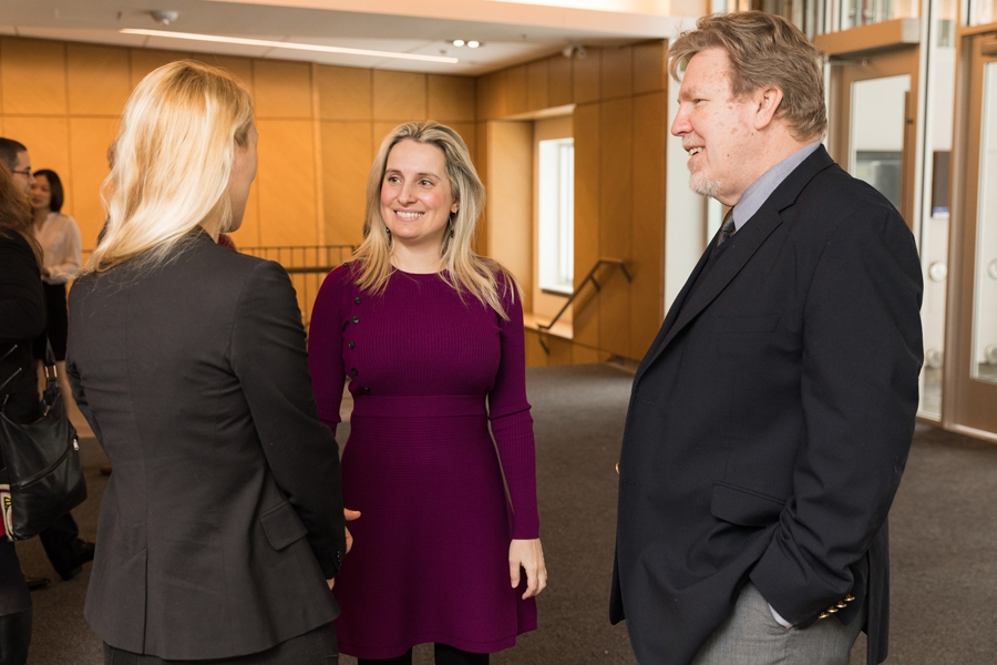 Dina Bakopanos, Associate Director, Academic and Student Affairs, MBA &amp; PMBA Programs, Marie-Eve Roy, Director, Recruitment &amp; Marketing, and Alfred Jaeger, Academic Director, MBA &amp; PMBA.