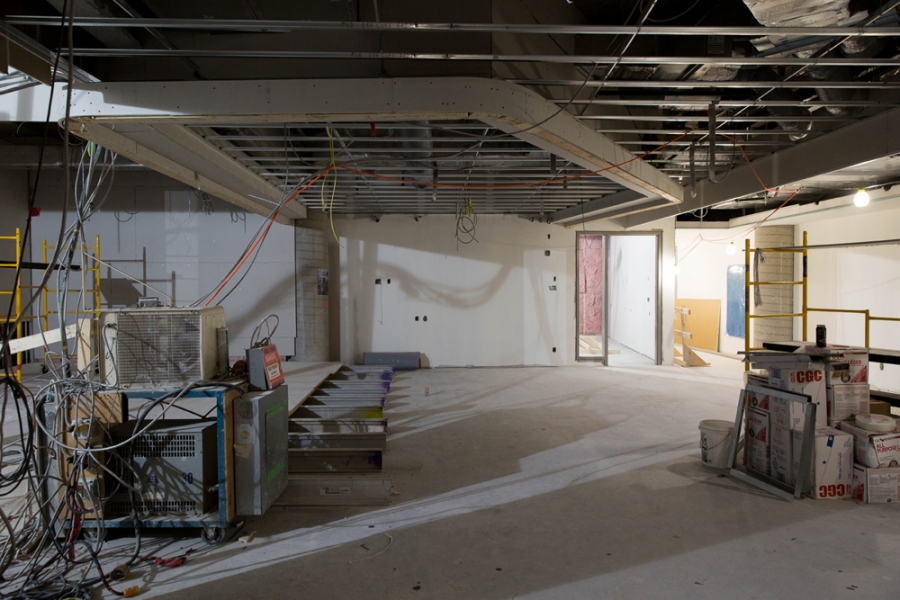 May 2017: View of the future Conference Pod in the Second Floor Hall.