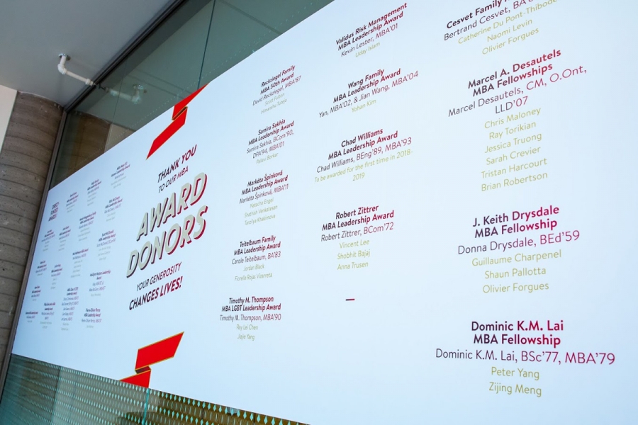 Donors who created 34 new MBA Awards are celebrated at the May 25-26 events.