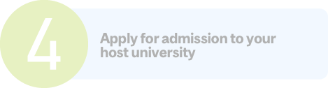 Step 4: Apply for admission to your host university