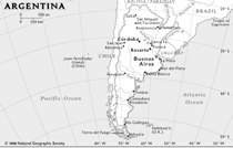 Location of Rosario in Argentina.