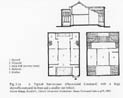 A Typical San-he-yan (Three-sided Courtyard) with a large Skywell  (courtyard) in front and a smaller one behind.