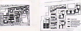 Fig. 3.12 Xiaohoucang: site-plan of pre- and after renewal.