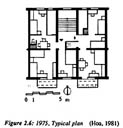 Figure 2.6: 1975, Typical plan (Hoa, 1981).