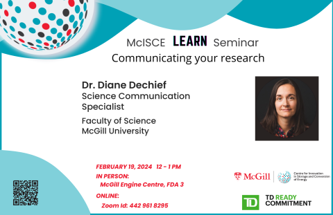 Learn seminar with Diane Dechief, Communicating your research