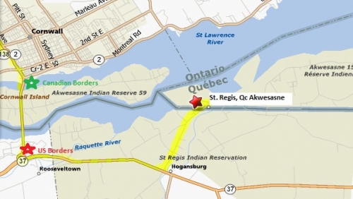 Map of Akwesasne.