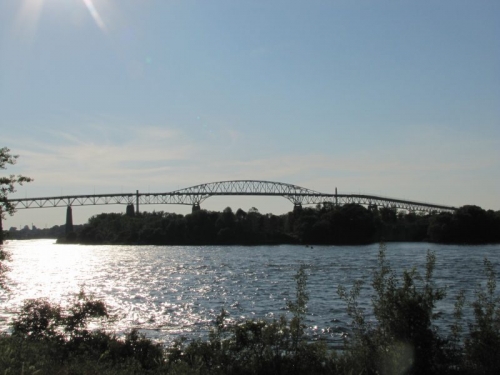 Bridge going over a body of water.