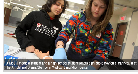 Students at the Medical Simulation Center
