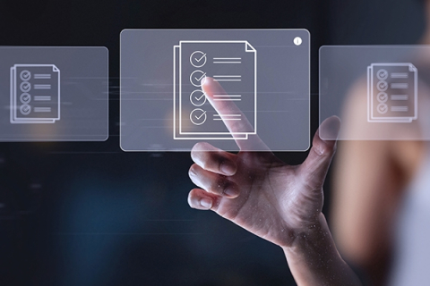 hand over digital file icons