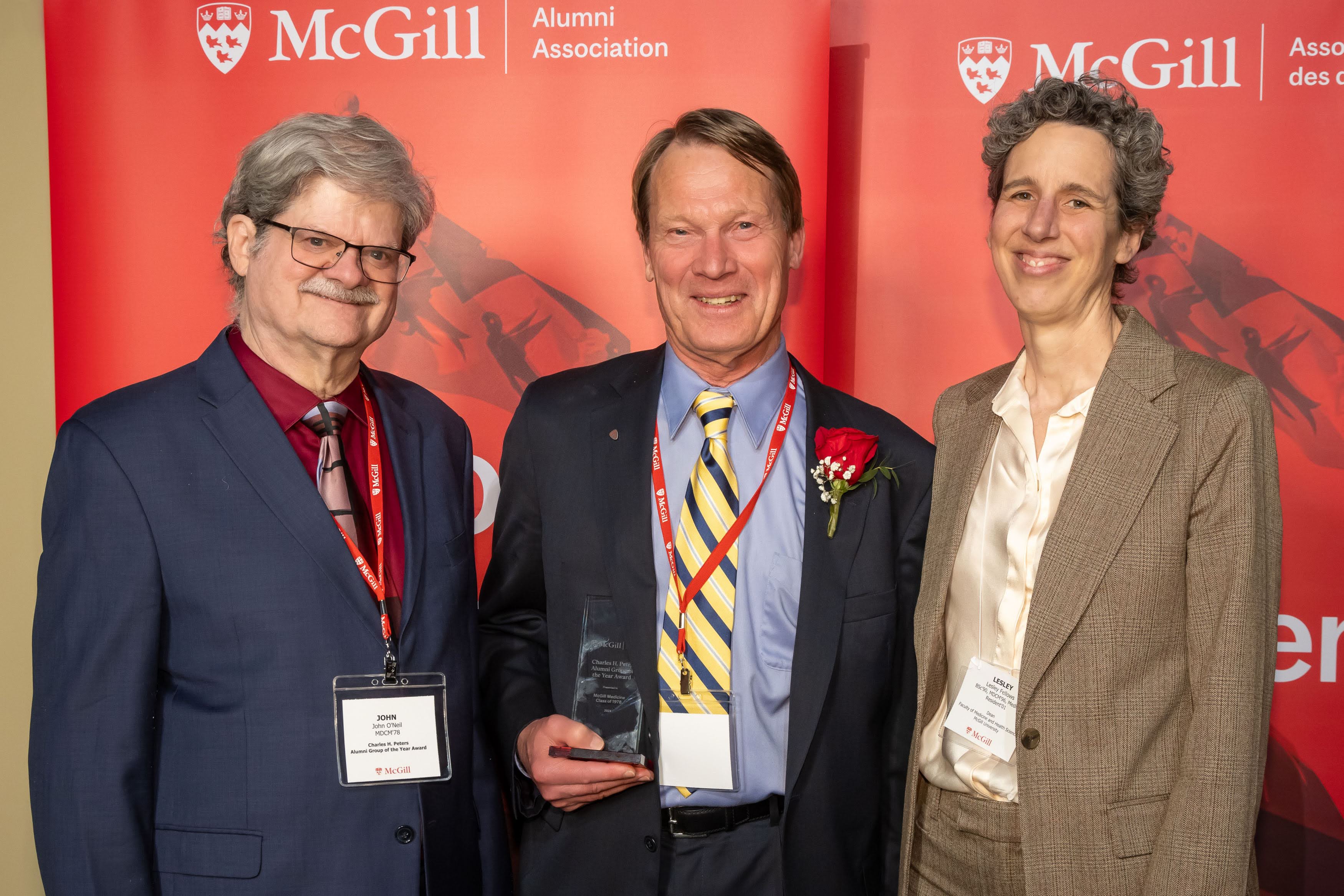 John O'Neil and Claus Hamann with Dean Fellows.