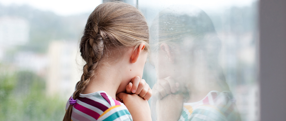 Child in isolation during the COVID-19 pandemic