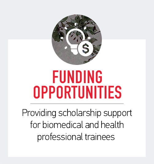 Funding Opportunities: Providing scholarship support for biomedical and health professional trainees